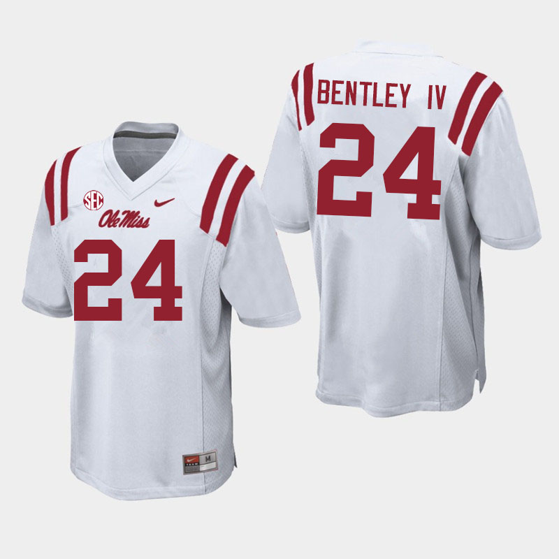 Ole Miss Rebels #24 Ulysses Bentley IV College Football Jerseys Sale-White